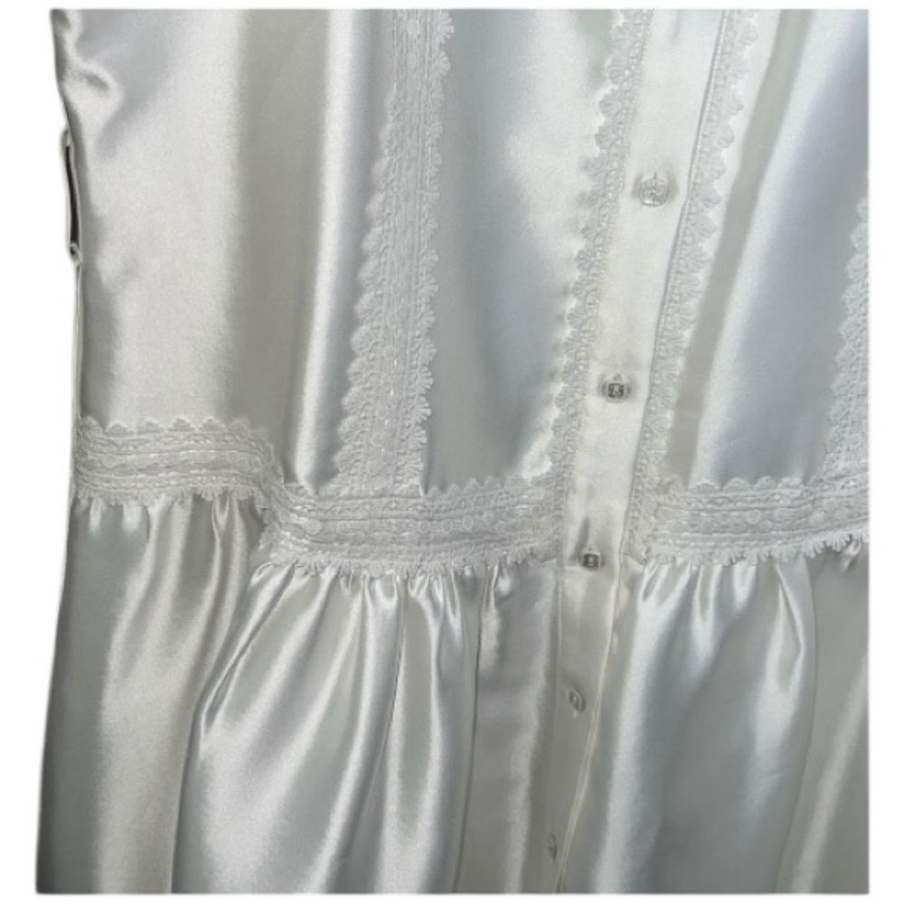 Terramina Collection Church Sunday Best Easter White Long Sleeve Dress Size 20 - Picture 5 of 9